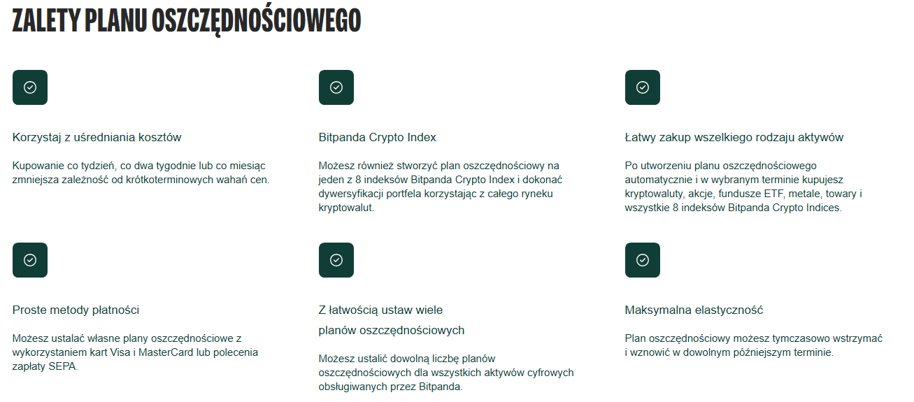 Plan oszczędnościowy Bitpanda