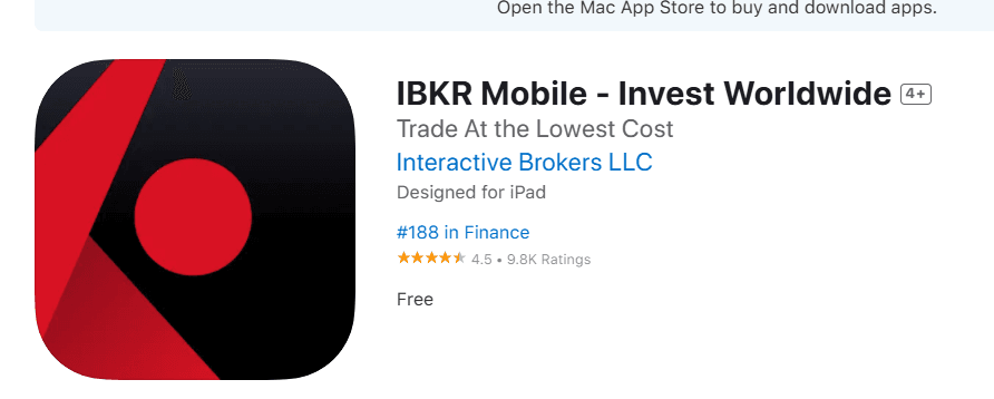 IBKR Mobile – oceny aplikacji w Apple App Store