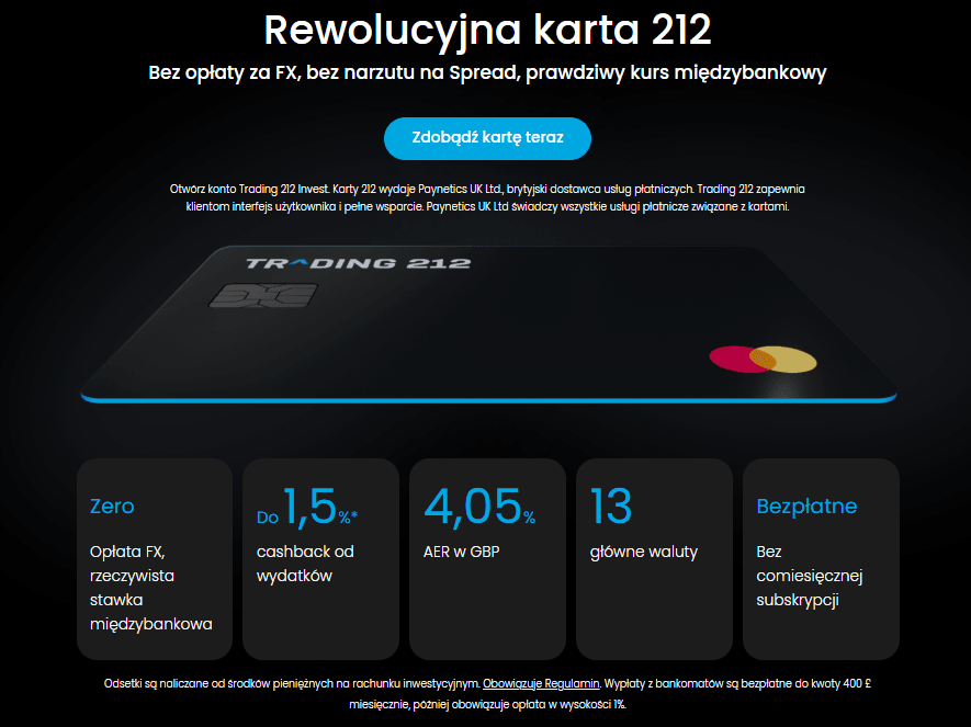 Karta Trading 212