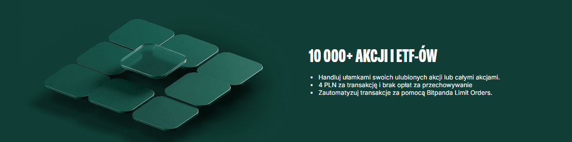 Akcje i ETF na Bitpanda Źródło: Bitpanda