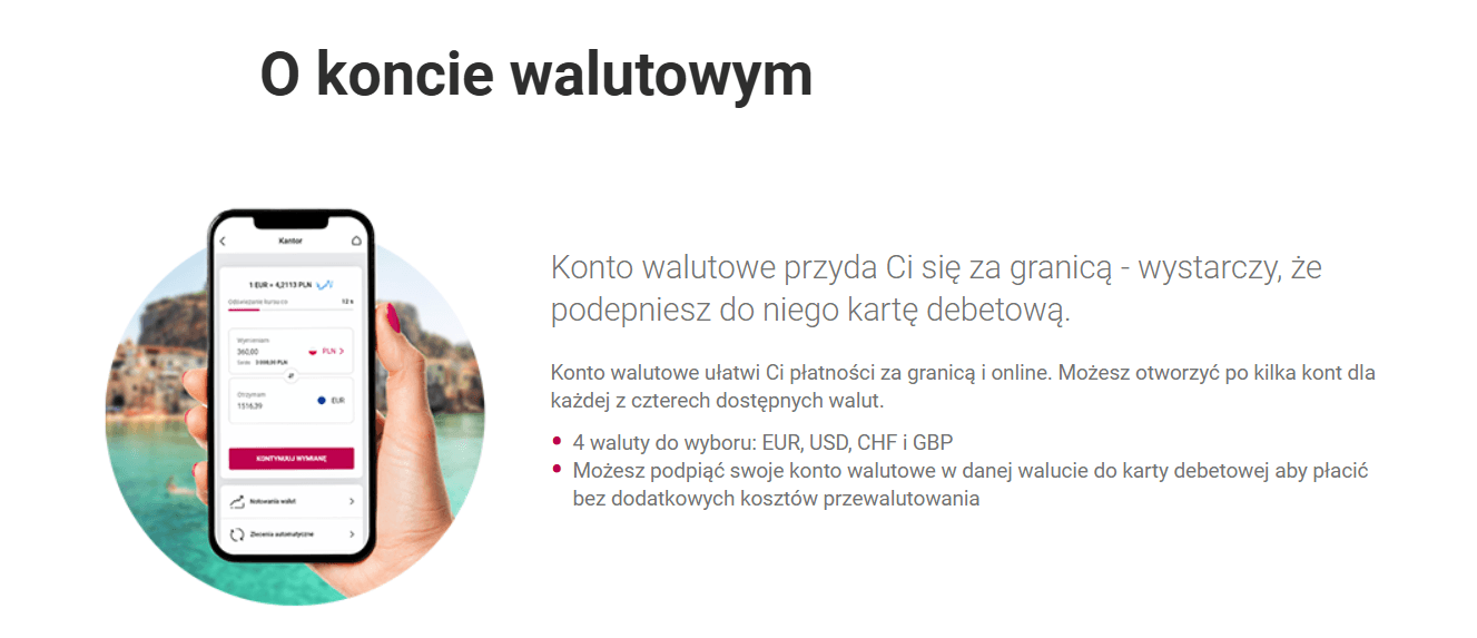Konto walutowe Millennium: EUR, USD, CHF i GBP