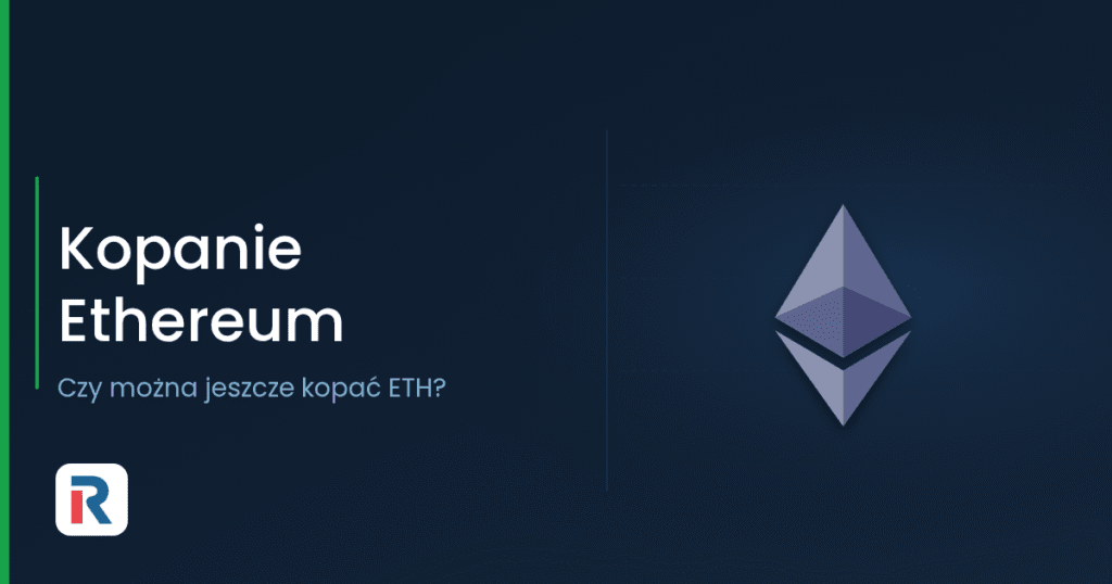 Kopanie Ethereum: logo ETH i pytanie o kopanie